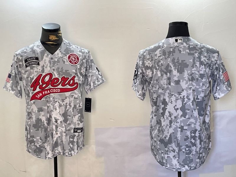 Men San Francisco 49ers Blank Nike Arctic Camo 2024 Salute to Service Limited NFL Jersey style 2->san francisco 49ers->NFL Jersey